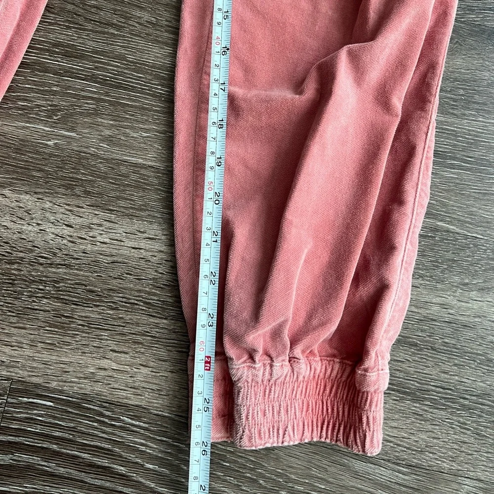 Anthropologie Kalea Pleated Corduroy Jogger Pants Pink - Picture 8 of 9